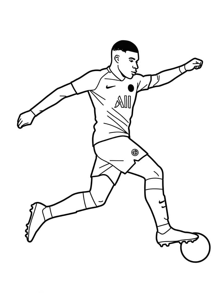 Cooler Kylian Mbappé ausmalbilder