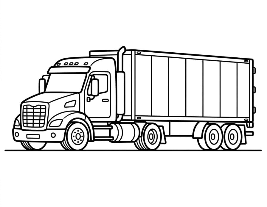 Cooler Lastwagen ausmalbilder