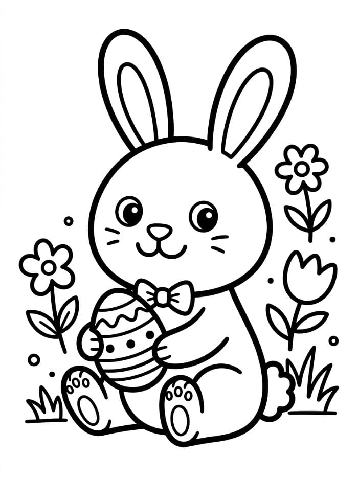 Cooler Osterhase ausmalbilder