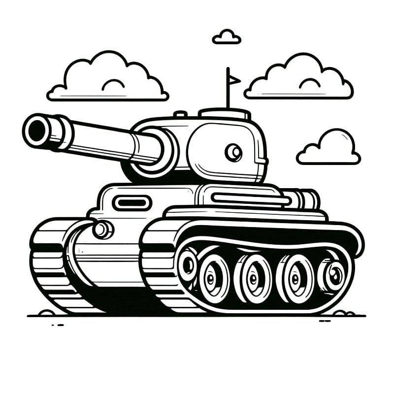 Cooler Panzer ausmalbilder