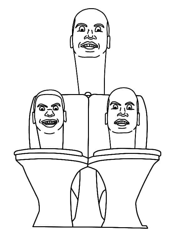 Cooler Skibidi Toilet ausmalbilder