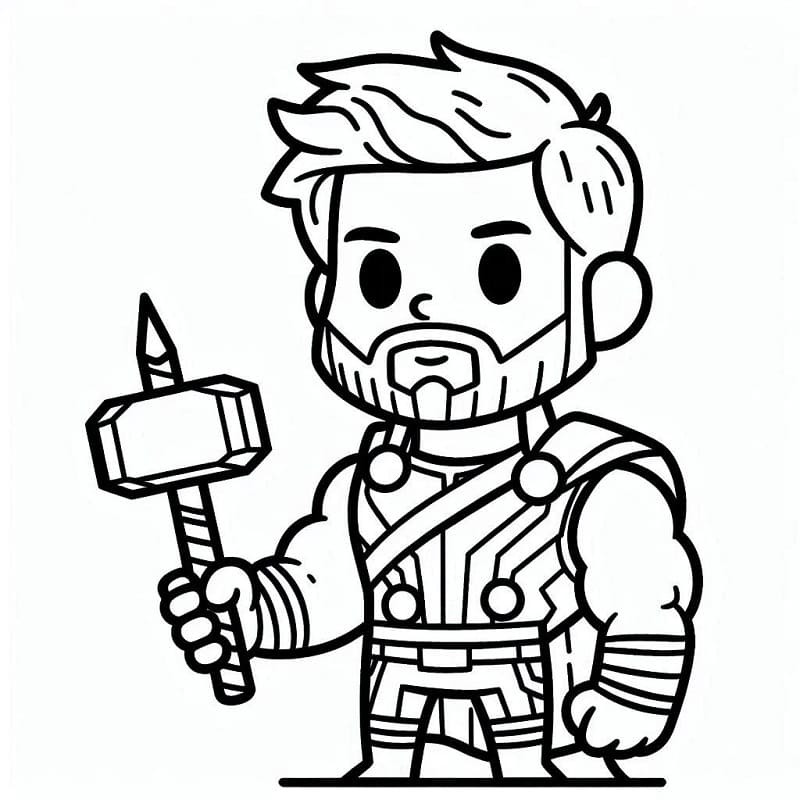 Cooler Thor ausmalbilder