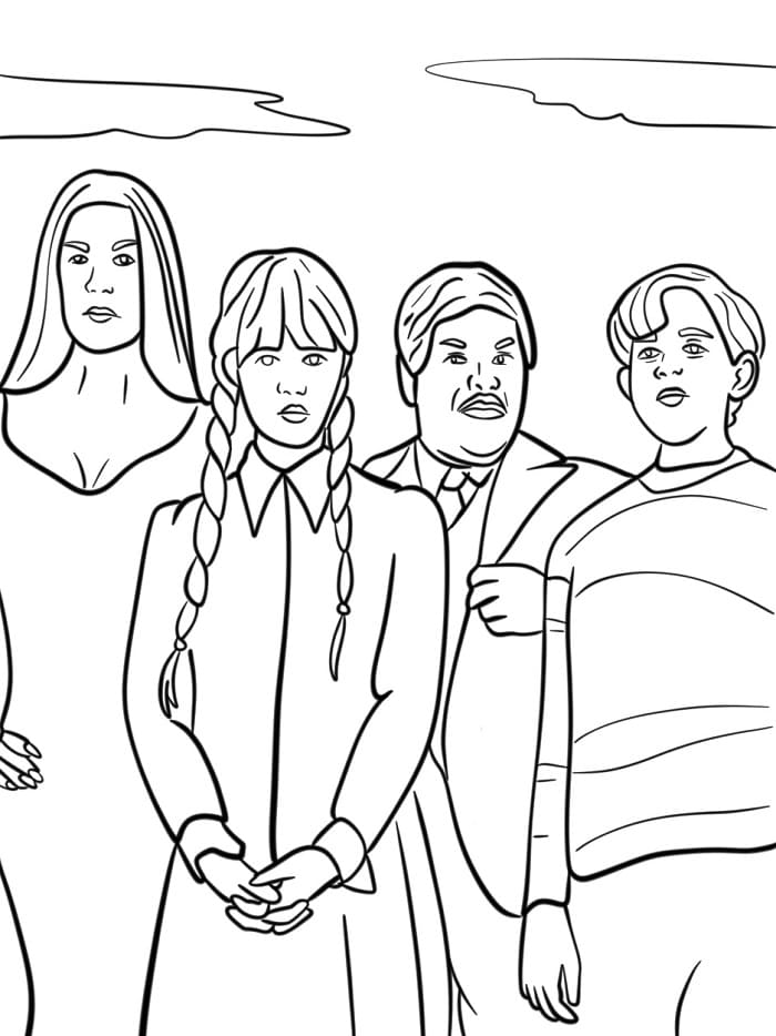 Cooler Wednesday ausmalbilder