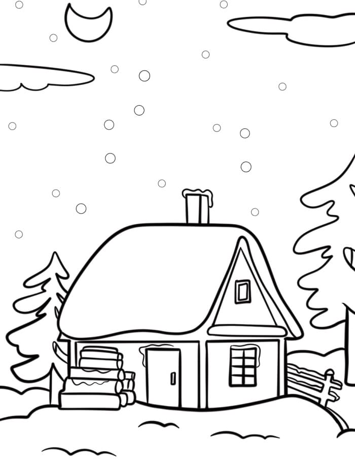 Cooler Winter ausmalbilder