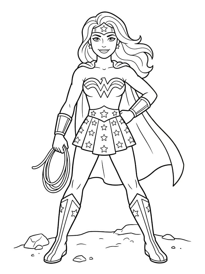 Cooler Wonder Woman ausmalbilder