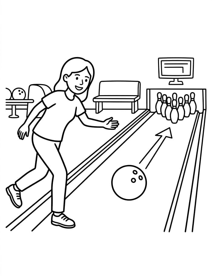 Cooles Bowling ausmalbilder