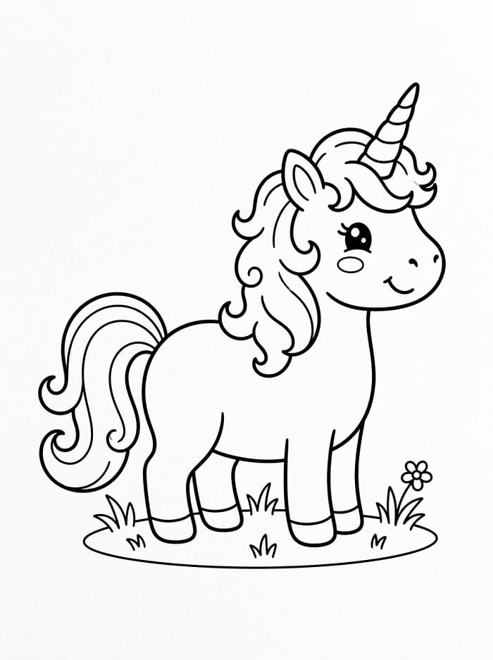 Cooles Einhorn ausmalbilder