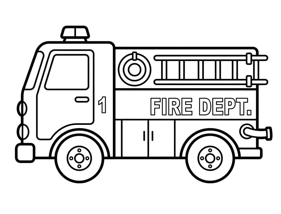 Cooles Feuerwehrauto ausmalbilder