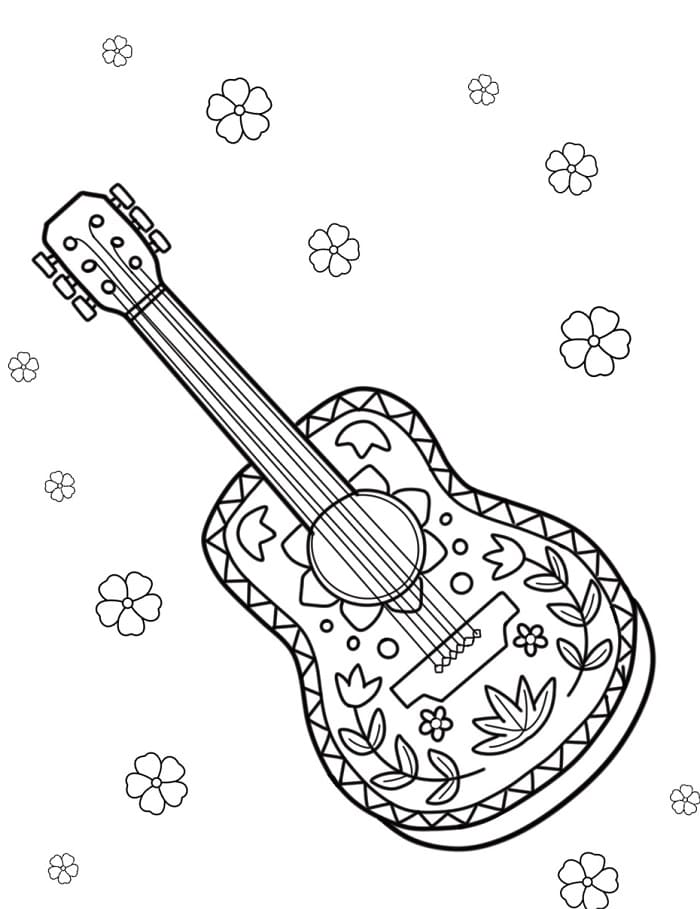 Gitarre ausmalbilder