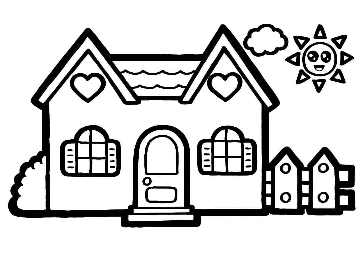Cooles Haus ausmalbilder