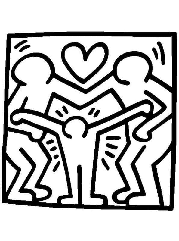 Cooles Keith Haring ausmalbilder
