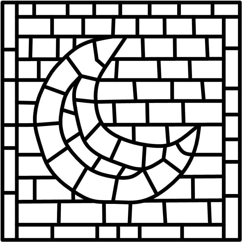 Cooles Mosaik ausmalbilder