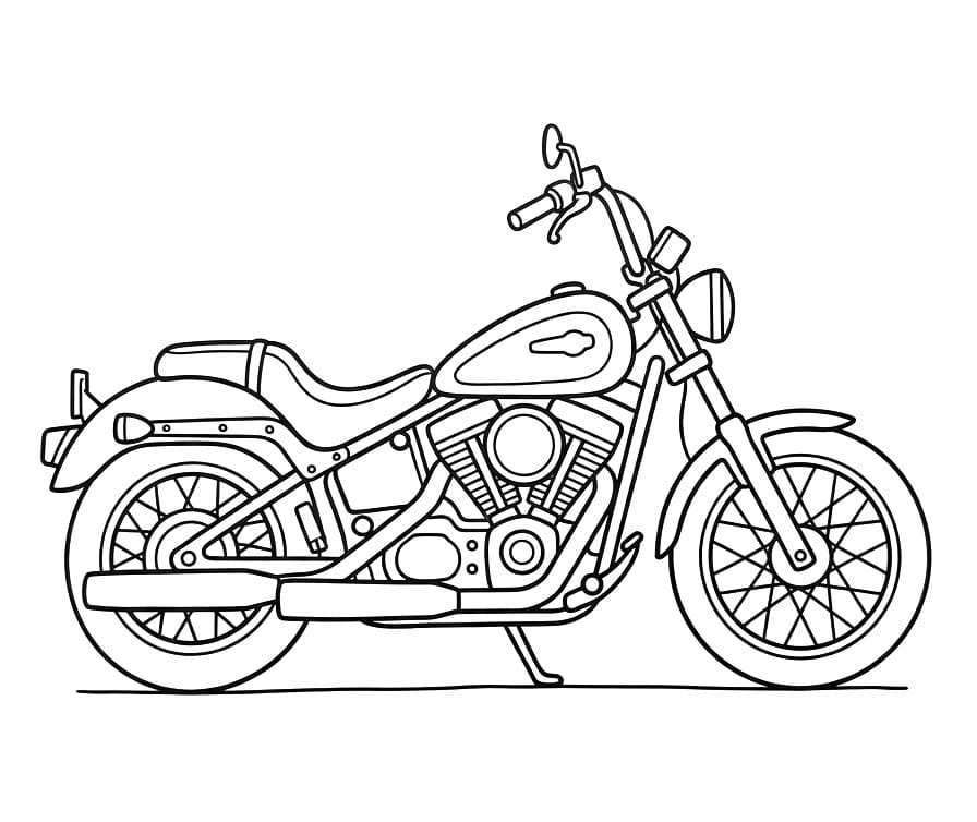 Cooles Motorrad ausmalbilder