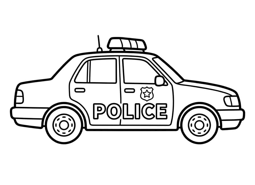 Cooles Polizeiauto ausmalbilder