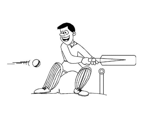 Cricket Spiel 2 ausmalbilder