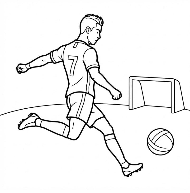 Cristiano Ronaldo Druckbar Frei ausmalbilder