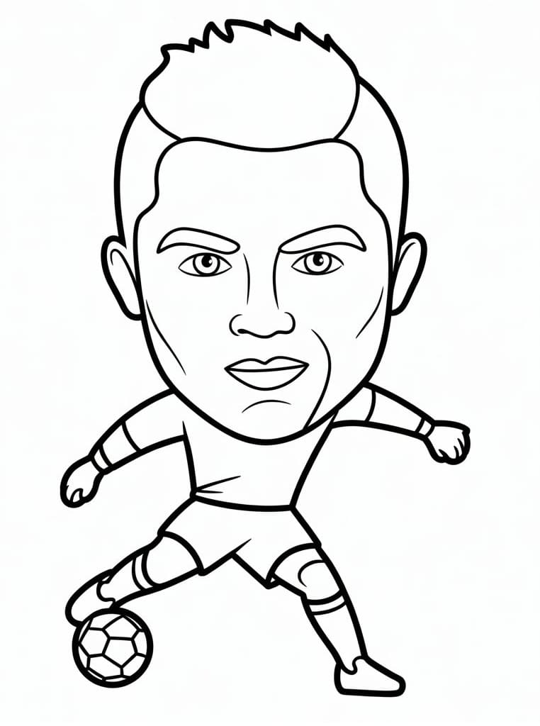 Cristiano Ronaldo Kostenlos Druckbar ausmalbilder