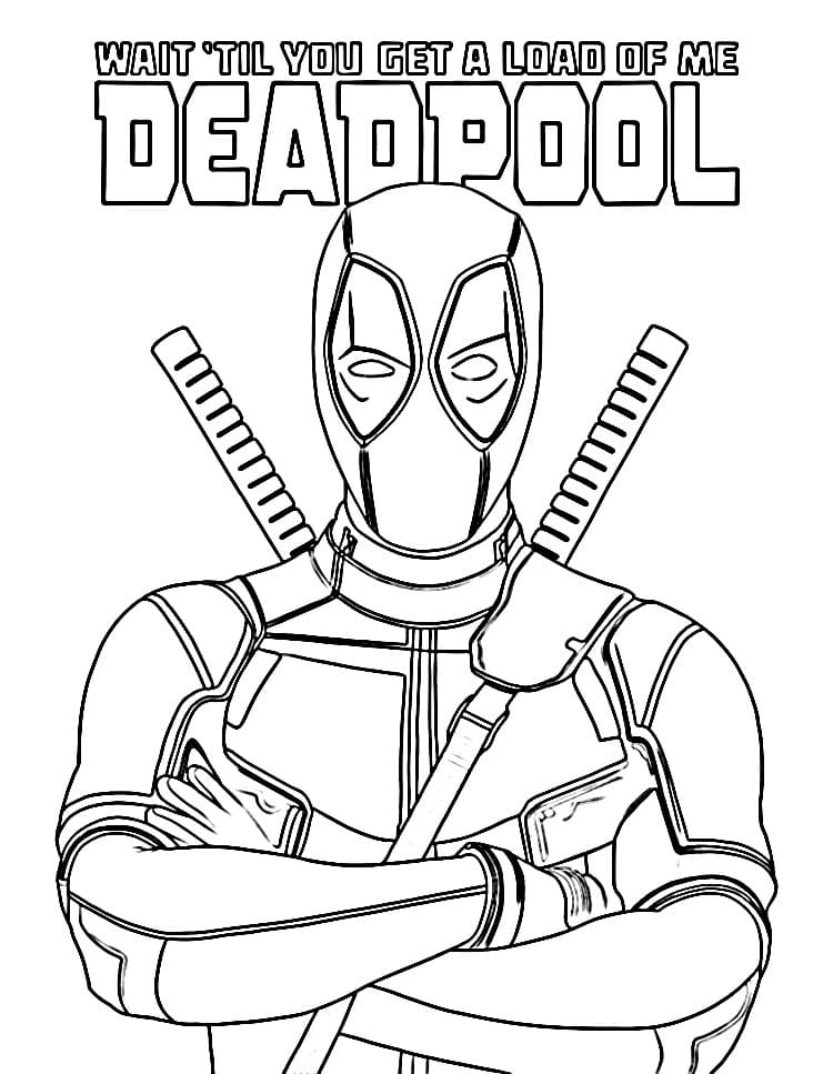 Deadpool Marvel ausmalbilder
