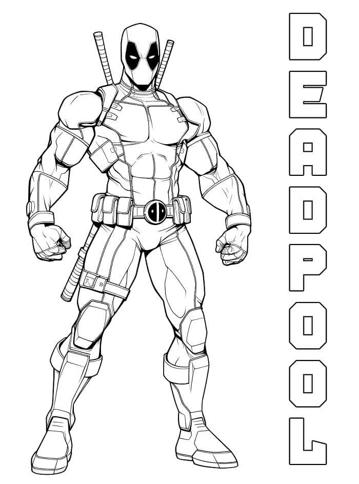 Deadpool Superheld ausmalbilder