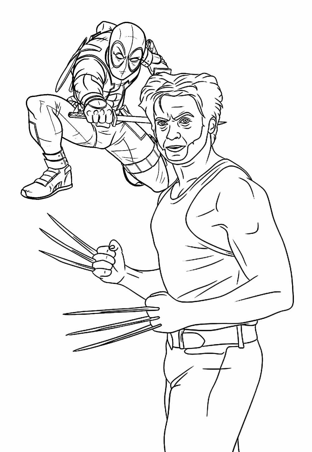 Deadpool für 3-jährige Kinder ausmalbilder