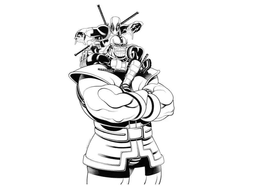 Deadpool kostenlos ausmalbilder