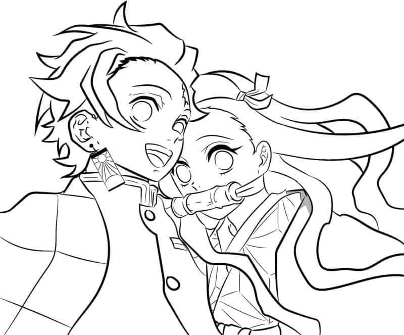 Demon Slayer für 1-jährige Kinder ausmalbilder