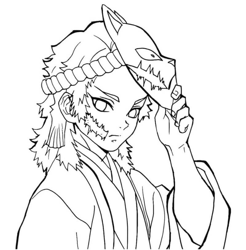 Demon Slayer für 4-jährige Kinder ausmalbilder