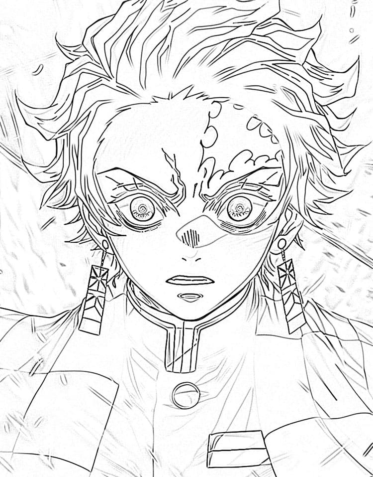 Demon Slayer zum Drucken ausmalbilder