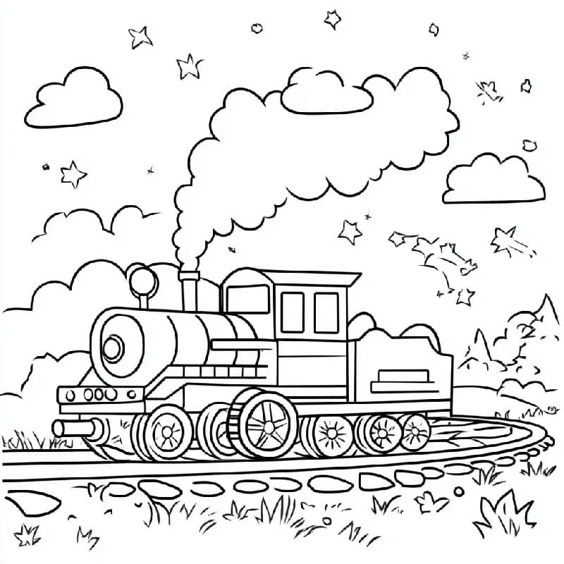 Der Zug ausmalbilder
