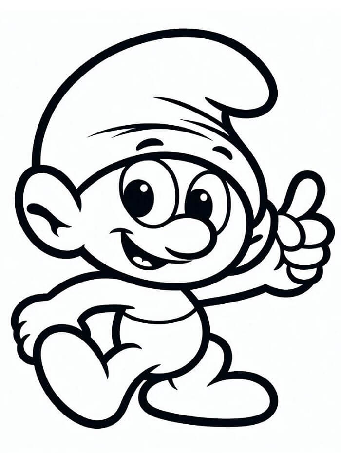 Die Schlümpfe für 4-jährige Kinder ausmalbilder
