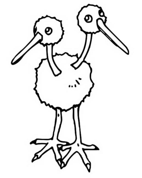 Doduo Pokemon ausmalbilder