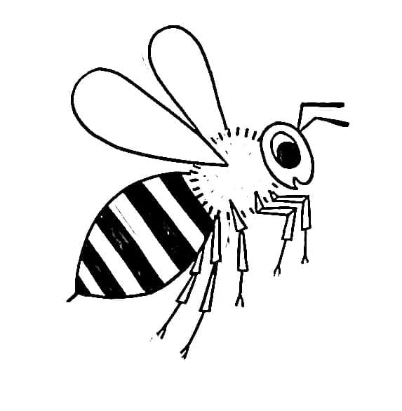 Druckbar Biene Für Kinder ausmalbilder