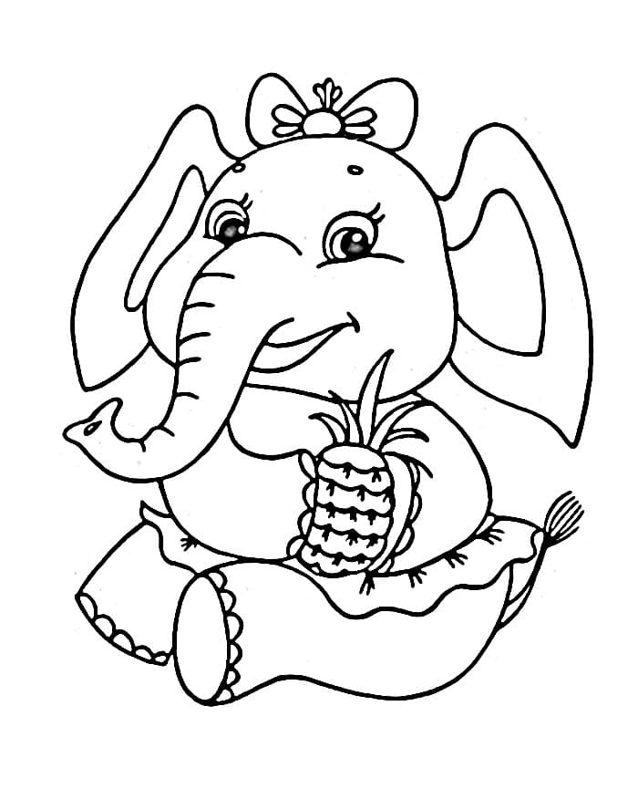 Druckbar Elefant Für Kinder ausmalbilder