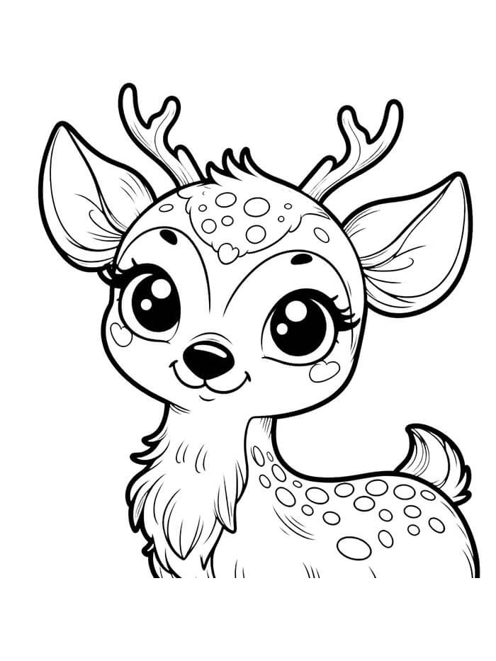 Druckbar Hirsch Für Kinder ausmalbilder