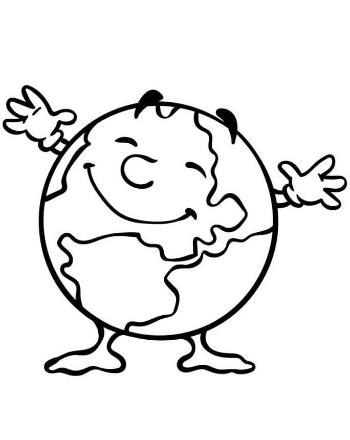 Druckbare Gratis-Erde ausmalbilder