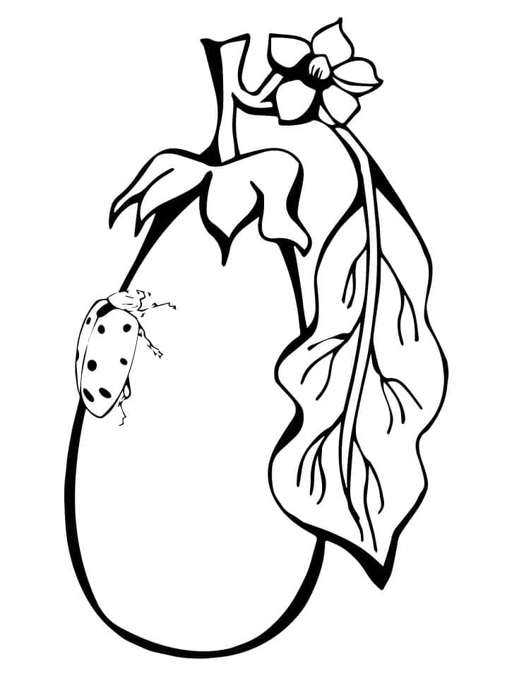 Druckbare Kinder-Version Aubergine ausmalbilder