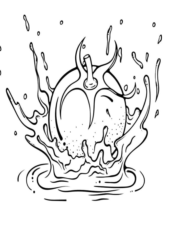 Druckbare Kinder-Version Tomate ausmalbilder