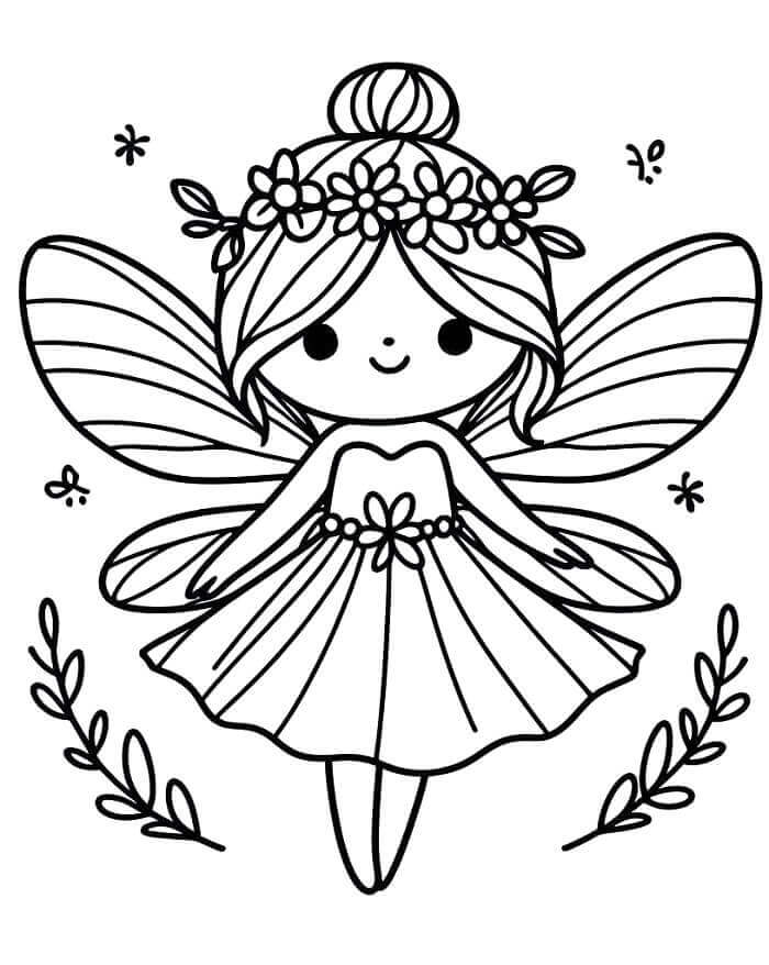 Druckbare Kostenlose Fee ausmalbilder