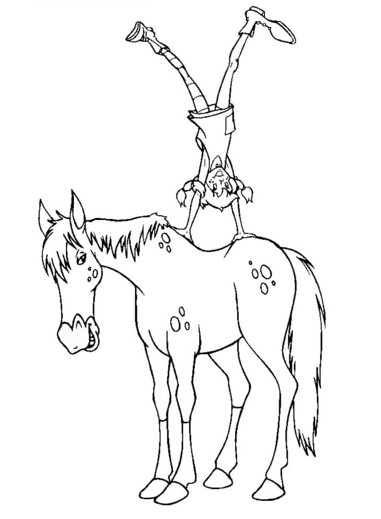 Druckbare Pippi Langstrumpf Abbildung ausmalbilder