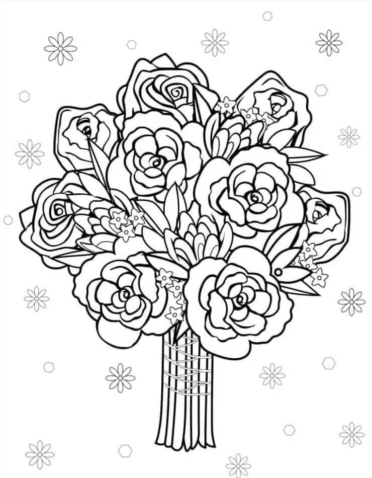 Druckbare Rose kostenlos ausmalbilder