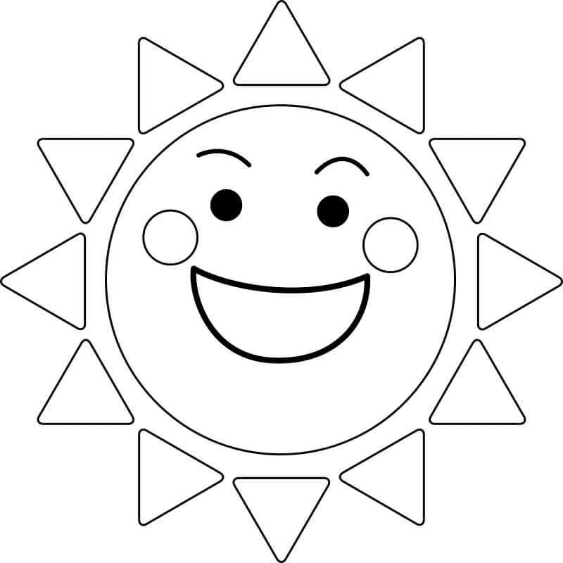 Druckbare Sonne kostenlos ausmalbilder