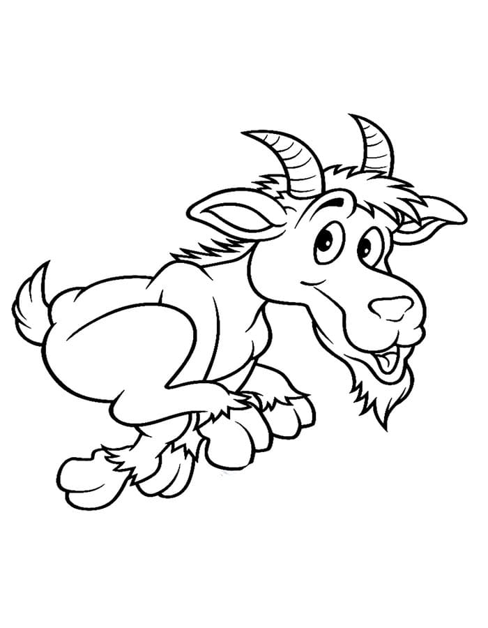 Druckbare Ziege ausmalbilder