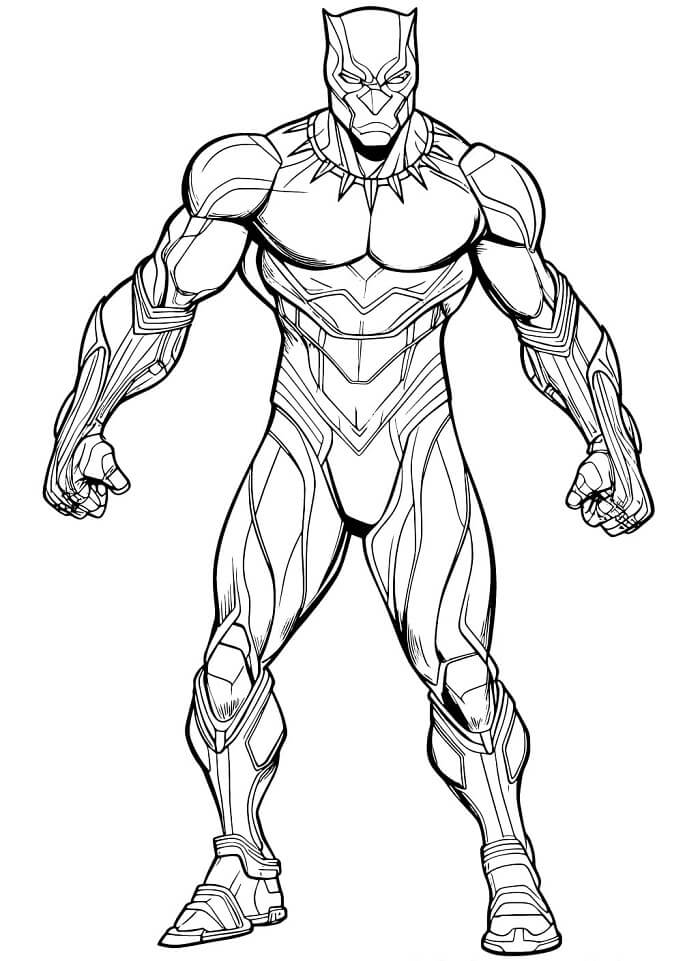Druckbarer Black Panther kostenlos ausmalbilder