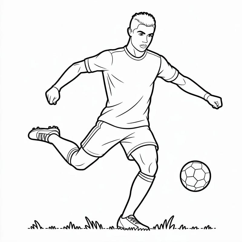 Druckbarer Cristiano Ronaldo ausmalbilder