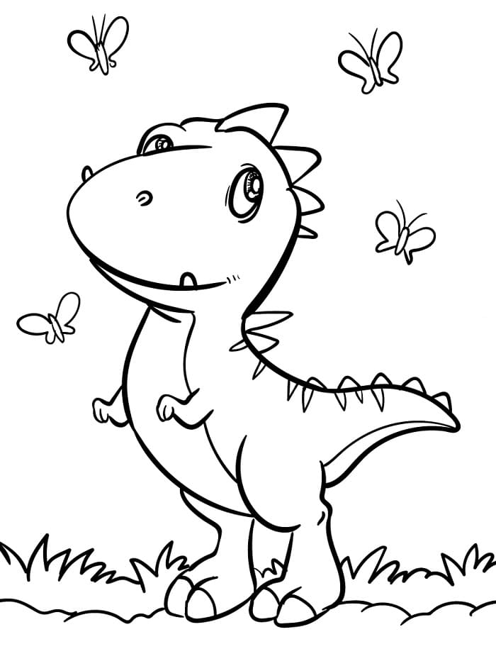 Druckbarer Dinosaurier ausmalbilder