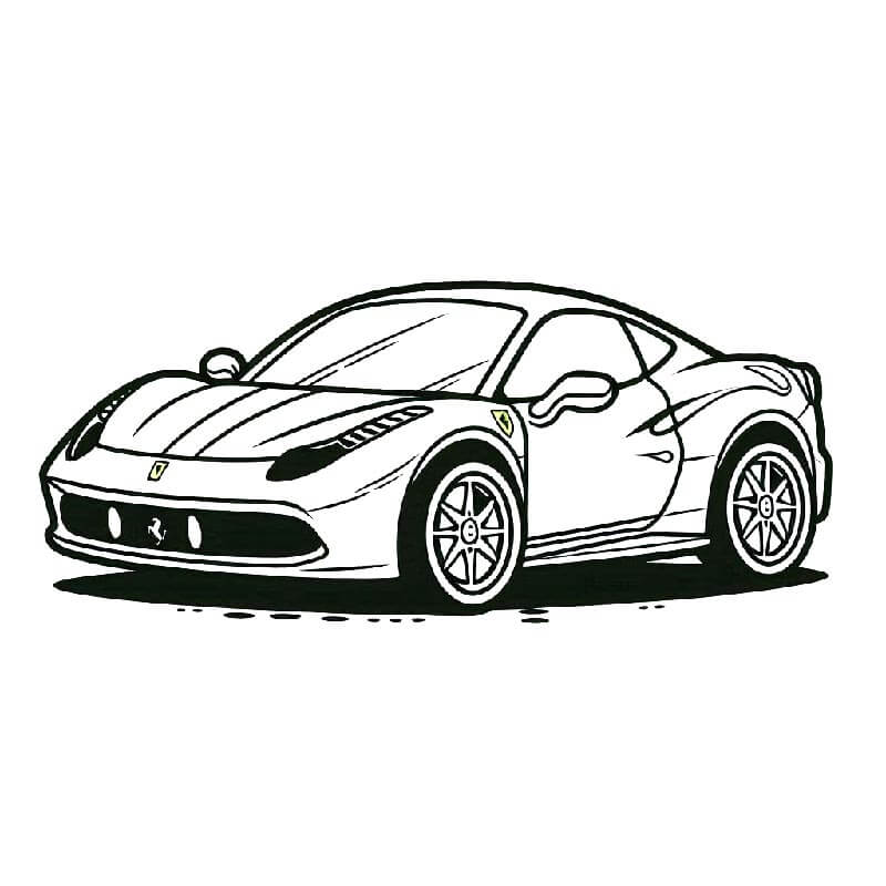 Druckbarer Ferrari kostenlos ausmalbilder