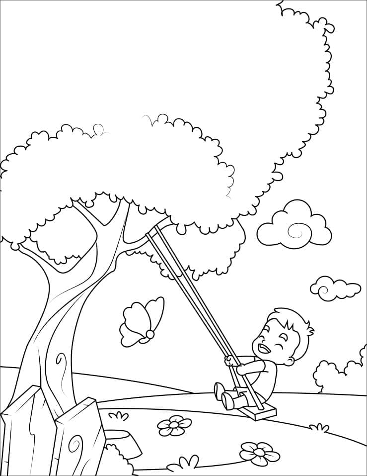 Druckbarer Frühling kostenlos ausmalbilder