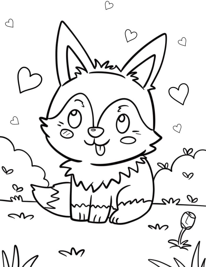 Druckbarer Fuchs ausmalbilder