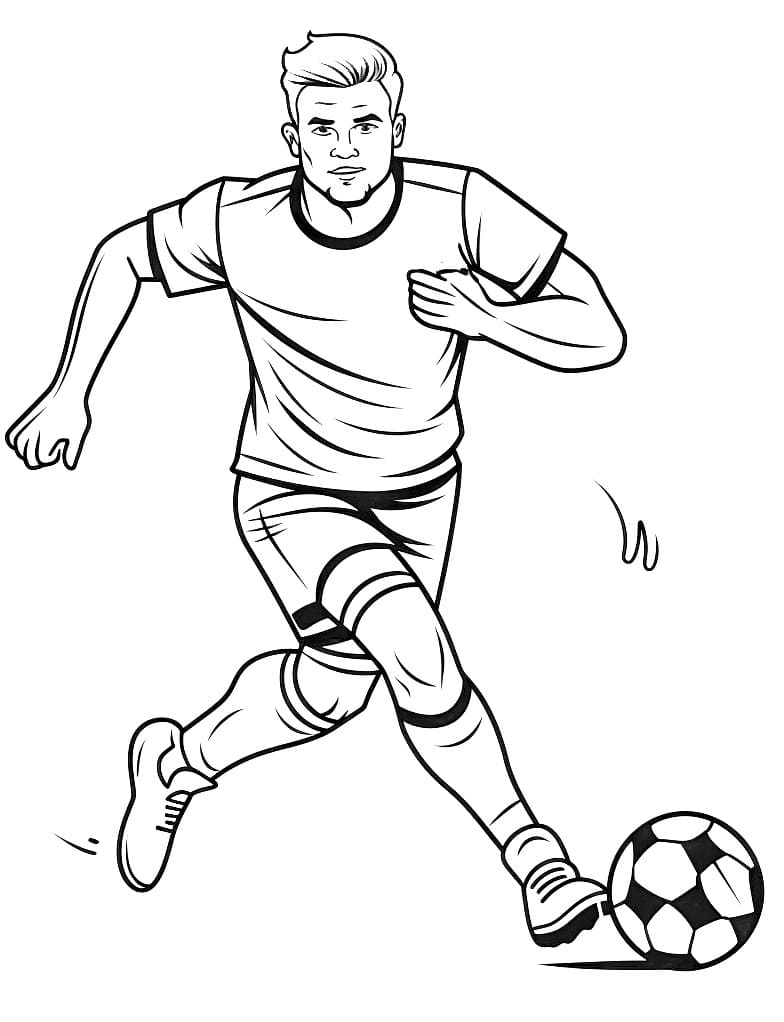 Druckbarer Fußball ausmalbilder