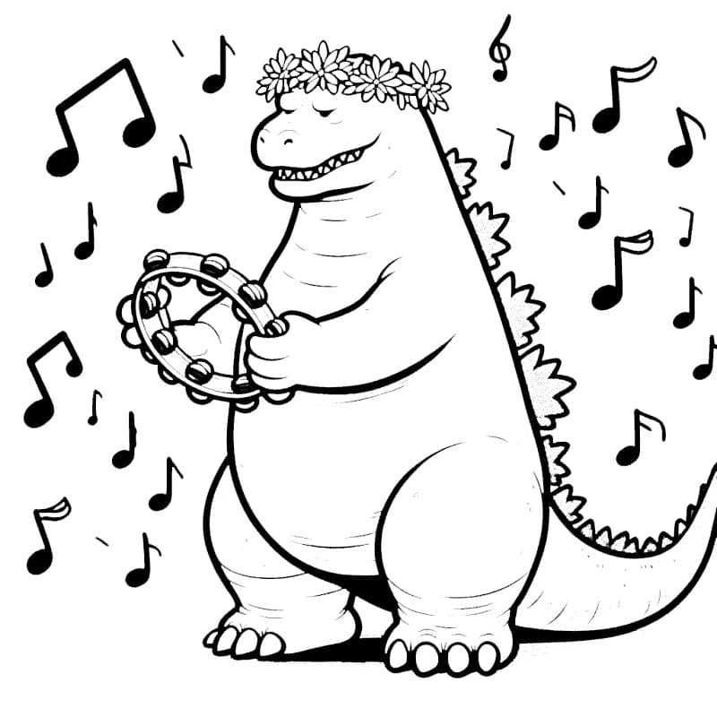 Druckbarer Godzilla für Kinder ausmalbilder